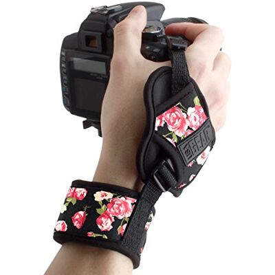 USA Gear Empuñadura de Muñeca Correa Camara Reflex con Placa de Metal Compatible con Canon,Nikon,Sony,Pentax y Muchas más. Diseño Flores USA Gear Empuñadura de Muñeca Correa Camara Reflex con Placa de Metal Compatible con Canon,Nikon,Sony,Pentax y Muchas más. Diseño Flores
