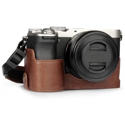 MegaGear Funda de cámara de Cuero Genuino para Sony Alpha a7C II Elegante y Protectora (Marrón) MegaGear Funda de cámara de Cuero Genuino para Sony Alpha a7C II Elegante y Protectora (Marrón)