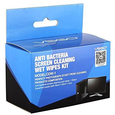 VSGO CDW-1 Kit de Limpieza Anti bacterias para Pantallas, Color Negro VSGO CDW-1 Kit de Limpieza Anti bacterias para Pantallas, Color Negro
