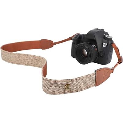 MoKo Correa para Cámara para Canon,Fuji,Nikon,Olympus,Pentax,Sony Tela de Algodón,Correas Ajustables para Cuello y Hombro,Compatible con Cámaras Digitales DSLR, Caqui MoKo Correa para Cámara para Canon,Fuji,Nikon,Olympus,Pentax,Sony Tela de Algodón,Correas Ajustables para Cuello y Hombro,Compatible con Cámaras Digitales DSLR, Caqui