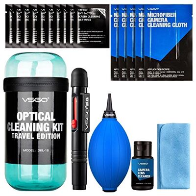 VSGO DKL-18 Kit de viaje para limpieza lentes, color azul VSGO DKL-18 Kit de viaje para limpieza lentes, color azul
