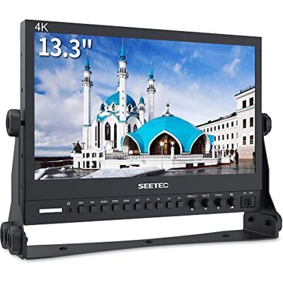 Feelworld Seetec P133-9HSD Cámara Monitor Pro Broadcast 13.3" 4K Ultra HD 1920x1080 Campo Video LCD IPS Pantalla 1000:1 Alto Contraste con 3G-SDI HDMI AV YPbPr DVI Feelworld Seetec P133-9HSD Cámara Monitor Pro Broadcast 13.3" 4K Ultra HD 1920x1080 Campo Video LCD IPS Pantalla 1000:1 Alto Contraste con 3G-SDI HDMI AV YPbPr DVI