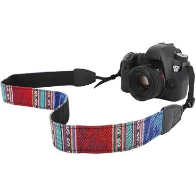MoKo Correa para Cámara para Canon,Fuji,Nikon,Olympus,Pentax,Sony Tela de Algodón,Correas Ajustables para Cuello y Hombro,Compatible con Cámaras Digitales DSLR, Azul Bohemia MoKo Correa para Cámara para Canon,Fuji,Nikon,Olympus,Pentax,Sony Tela de Algodón,Correas Ajustables para Cuello y Hombro,Compatible con Cámaras Digitales DSLR, Azul Bohemia