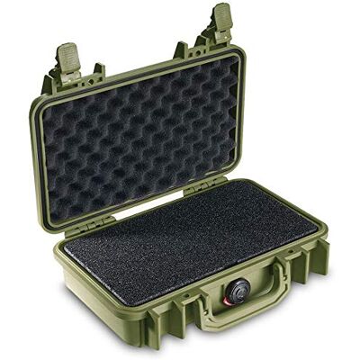 PELI 1170 Maleta Protectora; Protección Superior para Equipos valiosos como cámaras, ópticas, Drones; Resistente al Agua y al Polvo; Volumen 3 L; Configuración: con Espuma; Color: Verde Oliva PELI 1170 Maleta Protectora; Protección Superior para Equipos valiosos como cámaras, ópticas, Drones; Resistente al Agua y al Polvo; Volumen 3 L; Configuración: con Espuma; Color: Verde Oliva