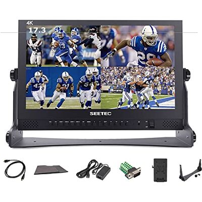 Feelworld Seetec P173-9HSD Cámara Monitor Pro Broadcast 17.3" 4K Ultra HD 1920x1080 Campo Video LCD IPS Pantalla 600:1 Alto Contraste con 3G-SDI HDMI AV YPbPr DVI Feelworld Seetec P173-9HSD Cámara Monitor Pro Broadcast 17.3" 4K Ultra HD 1920x1080 Campo Video LCD IPS Pantalla 600:1 Alto Contraste con 3G-SDI HDMI AV YPbPr DVI