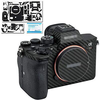 KIWIFOTOS Calcomanías protectoras para el cuerpo de la cámara Sony A7R IV, antiarañazos, 3M, fibra de carbono, color negro, protector antideslizante KIWIFOTOS Calcomanías protectoras para el cuerpo de la cámara Sony A7R IV, antiarañazos, 3M, fibra de carbono, color negro, protector antideslizante