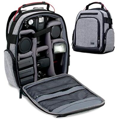 USA Gear Mochila para Cámara DSLR con Divisores Personalizables, Fondo Resistente y Respaldo Cómodo Compatible con Canon, Nikon, Sony y más USA Gear Mochila para Cámara DSLR con Divisores Personalizables, Fondo Resistente y Respaldo Cómodo Compatible con Canon, Nikon, Sony y más