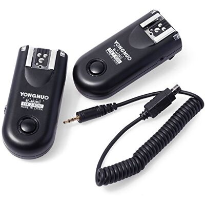 YONGNUO RF-603 N II Kit de 2 disparadores inalámbricos para cámaras Nikon (2.4 GHz, 120 m, AAA), color negro YONGNUO RF-603 N II Kit de 2 disparadores inalámbricos para cámaras Nikon (2.4 GHz, 120 m, AAA), color negro