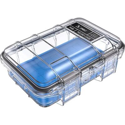 PELI M40 Micro Case Caja Protector Pequeña; Protección Superior para Equipos Valiosos y Herramientas Compactas; Resistente al Agua, al Polvo y a los Golpes; Volumen 1 Litro; Color: Azul/Transparente PELI M40 Micro Case Caja Protector Pequeña; Protección Superior para Equipos Valiosos y Herramientas Compactas; Resistente al Agua, al Polvo y a los Golpes; Volumen 1 Litro; Color: Azul/Transparente