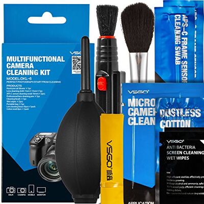 VSGO DKL-6 Kit de Limpieza para cámara, Color Negro y Blanco VSGO DKL-6 Kit de Limpieza para cámara, Color Negro y Blanco