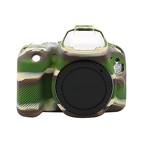 CRNKJ MGJQ TTYWW Funda Protectora de Silicona Suave para Canon EOS 200D / EOS 200D Mark II (Color : Camouflage)