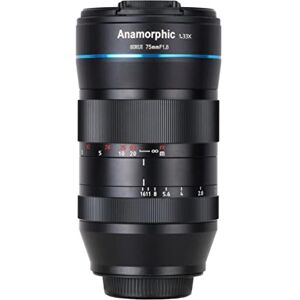 Sirui 75 mm F1,8 1,33X S35 Objetivo Cine anamórfico (Montura RF) para R5/R6/C70 Sirui 75 mm F1,8 1,33X S35 Objetivo Cine anamórfico (Montura RF) para R5/R6/C70