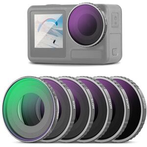 NEEWER Juego de 6 Filtros ND Compatibles con dji Osmo Action 5 Pro/Action 4,Cristal Optico HD Multicapa CPL + ND8 + ND16 + ND32 + ND64 + ND256, Accesorios Densidad Neutra Lentes Cámara Acción, FL-N70 NEEWER Juego de 6 Filtros ND Compatibles con dji Osmo Action 5 Pro/Action 4,Cristal Optico HD Multicapa CPL + ND8 + ND16 + ND32 + ND64 + ND256, Accesorios Densidad Neutra Lentes Cámara Acción, FL-N70