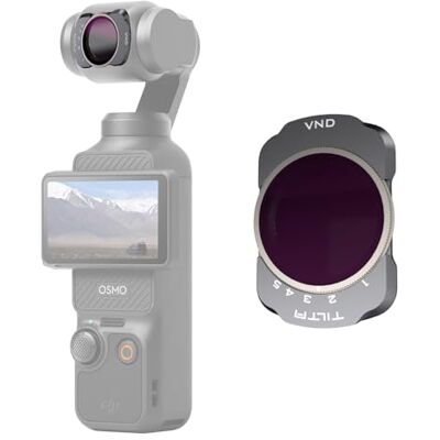 Tilta Pocket 4 Filtro ND Variable 2-32, Filtro VND Magnético 5 Pasos Compatible con DJI Osmo Pocket 3/4, Vidrio Óptico Ultrafino Revestimiento Multiuso Densidad Neutra Tilta Pocket 4 Filtro ND Variable 2-32, Filtro VND Magnético 5 Pasos Compatible con DJI Osmo Pocket 3/4, Vidrio Óptico Ultrafino Revestimiento Multiuso Densidad Neutra