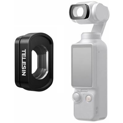 TELESIN Objetivo Gran Angular 112°para dji Osmo Pocket 4/3 & Xtra Muse, Objetivo de Vidrio magnético Multicapa, Campo de visión ampliado 0,72x para vlogging y fotografía de Viaje TELESIN Objetivo Gran Angular 112°para dji Osmo Pocket 4/3 & Xtra Muse, Objetivo de Vidrio magnético Multicapa, Campo de visión ampliado 0,72x para vlogging y fotografía de Viaje