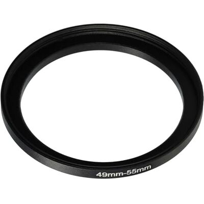 vhbw Anillo Adaptador Step Up de 49 mm a 55 mm para Objetivo de la cámara Adaptador de filtro, metal, negro vhbw Anillo Adaptador Step Up de 49 mm a 55 mm para Objetivo de la cámara Adaptador de filtro, metal, negro