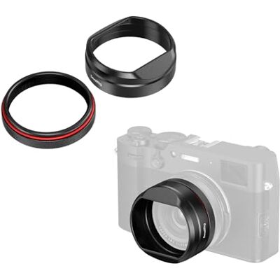 SMALLRIG X100VI Protector solar para FUJIFILM X100VI / X100V, capota solar, aleación de aluminio, protección antiarañazos, compatible con filtros, antideslumbrante, negro 5848 SMALLRIG X100VI Protector solar para FUJIFILM X100VI / X100V, capota solar, aleación de aluminio, protección antiarañazos, compatible con filtros, antideslumbrante, negro 5848