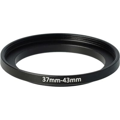 vhbw Anillo Step Up 37mm 43mm para objetivo de la cámara Adaptador de filtro, metal negro vhbw Anillo Step Up 37mm 43mm para objetivo de la cámara Adaptador de filtro, metal negro