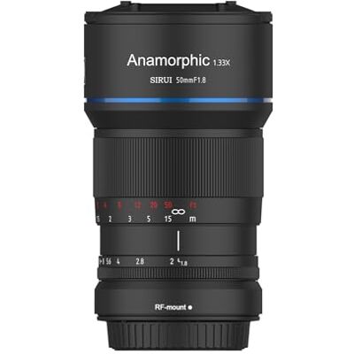 Sirui 50 mm F1,8 1,33X S35 Objetivo Cine anamórfico (Montura RF) para R5/R6/C70 Sirui 50 mm F1,8 1,33X S35 Objetivo Cine anamórfico (Montura RF) para R5/R6/C70