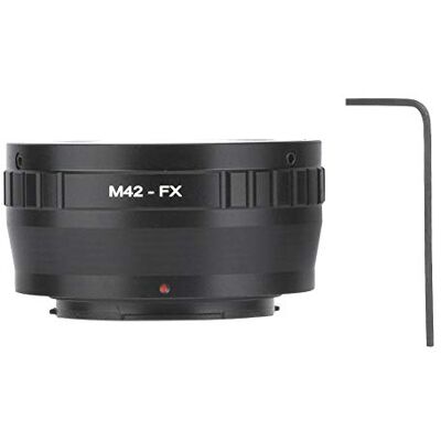Bewinner Convertidor de Anillo para cámara, M42-FX Adaptador de Montura de Lente de Metal Anillo para Montura de Lente M42 para cámara sin Espejo FX, tamaño Compacto y fácil de Transportar Bewinner Convertidor de Anillo para cámara, M42-FX Adaptador de Montura de Lente de Metal Anillo para Montura de Lente M42 para cámara sin Espejo FX, tamaño Compacto y fácil de Transportar