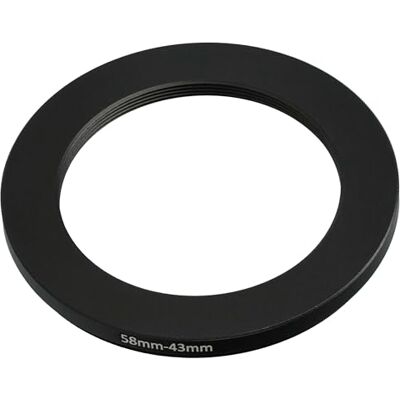 vhbw Anillo Adaptador Step Down de 58 mm a 43 mm para Objetivo de la cámara Adaptador de filtro, metal, negro vhbw Anillo Adaptador Step Down de 58 mm a 43 mm para Objetivo de la cámara Adaptador de filtro, metal, negro