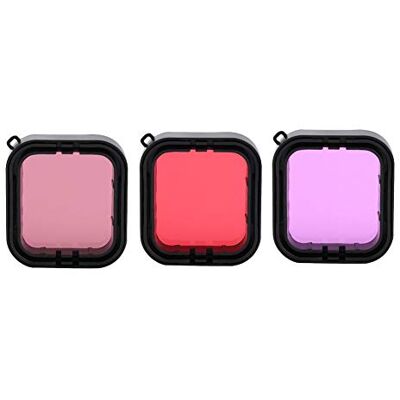 Bewinner Filtro de Buceo, 3 Piezas de filtros de Buceo subacuático Rojo Rosa púrpura para 5/6, Adecuado para áreas de Aproximadamente 5-25 m de Profundidad, Capaz de Lograr una Mejor claridad de i Bewinner Filtro de Buceo, 3 Piezas de filtros de Buceo subacuático Rojo Rosa púrpura para 5/6, Adecuado para áreas de Aproximadamente 5-25 m de Profundidad, Capaz de Lograr una Mejor claridad de i