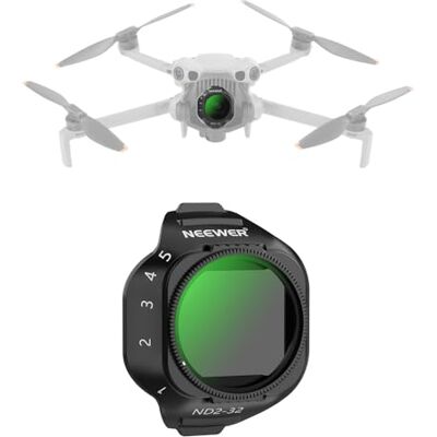 NEEWER Variable ND Filter Compatible con dji Mini 5 Pro Drone, Snap On Adjustable Densidad Neutra (ND2-32, 1-5 Pasos), Lens Filtro Objetivos Vidrio Optico Multicapa Accesorios Cámara Fotografía Aérea NEEWER Variable ND Filter Compatible con dji Mini 5 Pro Drone, Snap On Adjustable Densidad Neutra (ND2-32, 1-5 Pasos), Lens Filtro Objetivos Vidrio Optico Multicapa Accesorios Cámara Fotografía Aérea