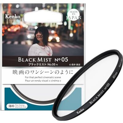 Kenko Filtro de Efecto de difusión Black Mist No.05 N φ82 mm, Efecto Suave de 0,5, para Esa Escena cinematográfica, Fabricado en Japón, 450215 Kenko Filtro de Efecto de difusión Black Mist No.05 N φ82 mm, Efecto Suave de 0,5, para Esa Escena cinematográfica, Fabricado en Japón, 450215