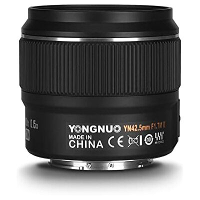 YONGNUO YN42.5mm F1.7M Ⅱ Objetivo Fijo estándar Compatible con Panasonic y Olympus Micro 4/3 YONGNUO YN42.5mm F1.7M Ⅱ Objetivo Fijo estándar Compatible con Panasonic y Olympus Micro 4/3