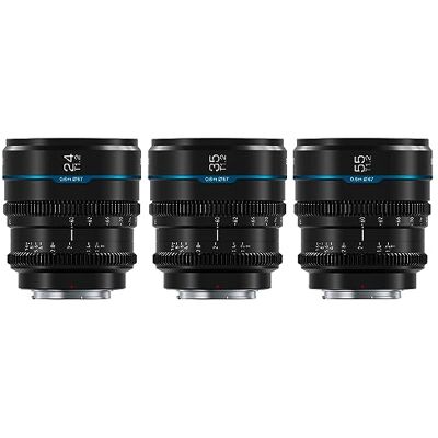 Sirui Night Walker Lente de Cine S35/APSC con Enfoque Manual Set, 24mm, 35mm, 55mm, Lente de Gran Apertura T1.2 para E Cameras, FX30, ZV-E10, A6400, A6700 (MS-3SEB, Negro) Sirui Night Walker Lente de Cine S35/APSC con Enfoque Manual Set, 24mm, 35mm, 55mm, Lente de Gran Apertura T1.2 para E Cameras, FX30, ZV-E10, A6400, A6700 (MS-3SEB, Negro)
