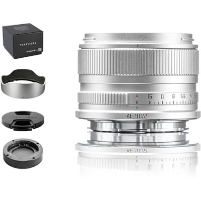 TTARTISAN Sivler F2 de 40 mm para Montura Z, AF 40 mm f/2 Lentes Prime de Formato Completo, Compatible con Nikon Z-Mount (Z, Plata) TTARTISAN Sivler F2 de 40 mm para Montura Z, AF 40 mm f/2 Lentes Prime de Formato Completo, Compatible con Nikon Z-Mount (Z, Plata)