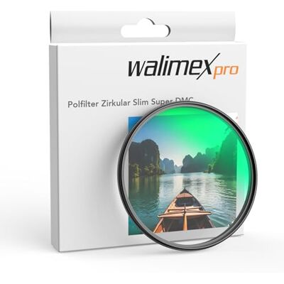 walimex pro Filtro polarizador Circular Ultrafino Super DMC 58 mm, Cristal polarizante de 18 Capas, CPL con Montura Fina de 4,6 mm, Accesorio para Objetivos Que Reduce Reflejos y realza Colores walimex pro Filtro polarizador Circular Ultrafino Super DMC 58 mm, Cristal polarizante de 18 Capas, CPL con Montura Fina de 4,6 mm, Accesorio para Objetivos Que Reduce Reflejos y realza Colores