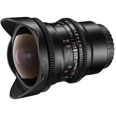 walimex pro 20602 Objetivo para videocámara para Canon (Distancia Focal Fija 12mm, Apertura f/3.1-22) Negro walimex pro 20602 Objetivo para videocámara para Canon (Distancia Focal Fija 12mm, Apertura f/3.1-22) Negro