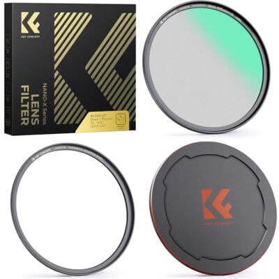 K&F CONCEPT Nano-Xcel 58mm Magnético FiltroBlack-Mist 1/4 Filter Black Diffusion 1/4 con Anillo de Adaptador Magnético, con Nano Revestimientos Vidrio Óptico FG707 K&F CONCEPT Nano-Xcel 58mm Magnético FiltroBlack-Mist 1/4 Filter Black Diffusion 1/4 con Anillo de Adaptador Magnético, con Nano Revestimientos Vidrio Óptico FG707