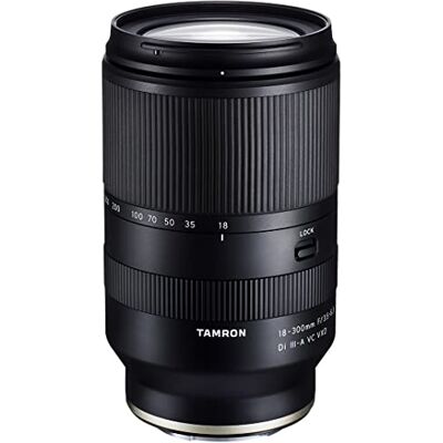 Tamron Lente de 18-300 mm F/3.5-6.3 Di III-A VC VXD para cámaras Sony E APS-C sin Espejo (Negro) Tamron Lente de 18-300 mm F/3.5-6.3 Di III-A VC VXD para cámaras Sony E APS-C sin Espejo (Negro)