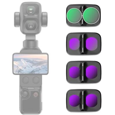 NEEWER Kit Filtros ND/CPL Compatible con dji Osmo Pocket 4P Xtra Muse 2 Pro Filtro Lente Vidrio óptico HD Marco Plástico,Densidad Neutra (ND16/64/256) y Polarizador Circular para Tomas Teleobjetivo 12x NEEWER Kit Filtros ND/CPL Compatible con dji Osmo Pocket 4P Xtra Muse 2 Pro Filtro Lente Vidrio óptico HD Marco Plástico,Densidad Neutra (ND16/64/256) y Polarizador Circular para Tomas Teleobjetivo 12x