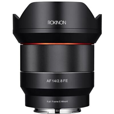 Rokinon 14 mm F2.8 Full Frame Lente de Enfoque automático para Sony E-Mount, Color Negro (io14af-e) Rokinon 14 mm F2.8 Full Frame Lente de Enfoque automático para Sony E-Mount, Color Negro (io14af-e)