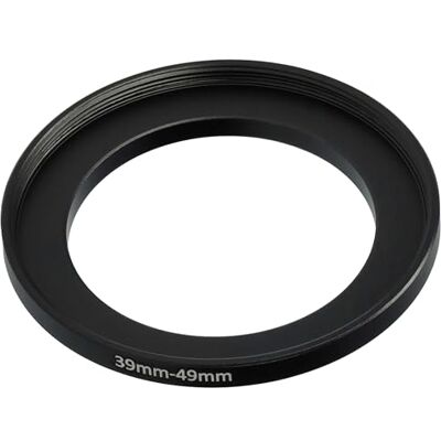 vhbw Anillo Adaptador Step Up de 39 mm a 49 mm para Objetivo de la cámara Adaptador de filtro, metal, negro vhbw Anillo Adaptador Step Up de 39 mm a 49 mm para Objetivo de la cámara Adaptador de filtro, metal, negro