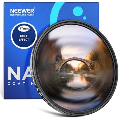 NEEWER 77mm Espiral Halo Filtro Cámara Lente, Prisma K9 Cristal Óptico Efectos Especiales Filtro Fotografía Lente de Cámara Accesorios con Visión Túnel Deformada Circular Halo Efecto Marco NEEWER 77mm Espiral Halo Filtro Cámara Lente, Prisma K9 Cristal Óptico Efectos Especiales Filtro Fotografía Lente de Cámara Accesorios con Visión Túnel Deformada Circular Halo Efecto Marco