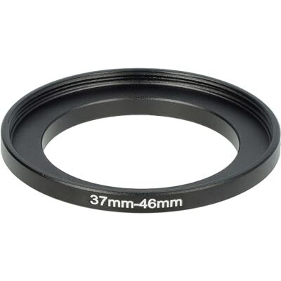 vhbw Anillo Adaptador Step Up de 37 mm a 46 mm para Objetivo de la cámara Adaptador de filtro, metal, negro vhbw Anillo Adaptador Step Up de 37 mm a 46 mm para Objetivo de la cámara Adaptador de filtro, metal, negro