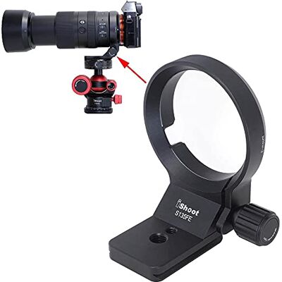 iShoot Anillo de montaje de trípode para collar de lente compatible con Sony FE 135 mm f/1.8 GM, FE 50 mm f/1.2 GM, FE 12-24 mm f/2.8 GM, E 16-55 mm f/2.8 G, E 70-350 mm f/4.5-6.3 G OSS, la parte inferior es iShoot Anillo de montaje de trípode para collar de lente compatible con Sony FE 135 mm f/1.8 GM, FE 50 mm f/1.2 GM, FE 12-24 mm f/2.8 GM, E 16-55 mm f/2.8 G, E 70-350 mm f/4.5-6.3 G OSS, la parte inferior es