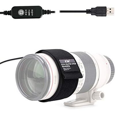 KIWIFOTOS Calentador de lentes, removedor de rocío nocturno, tira calentadora USB para Nikon Sony Olympus Sigma Fujifilm Lens Telescopios Prevención de condensación 8.0 cm- 10.9 cm KIWIFOTOS Calentador de lentes, removedor de rocío nocturno, tira calentadora USB para Nikon Sony Olympus Sigma Fujifilm Lens Telescopios Prevención de condensación 8.0 cm- 10.9 cm