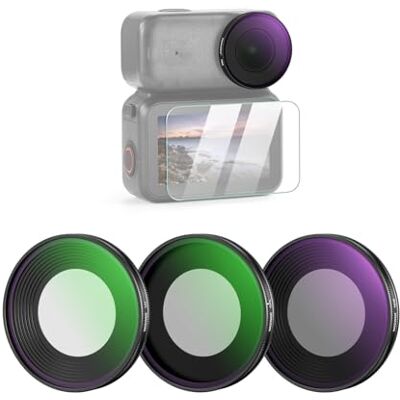 NEEWER ND Filtro Juego Compatible con dji Osmo Nano (ND8/UV/CPL), Filtro Polarizador Densidad Neutra Rosca para Objetivo Action CAM, Accesorios Vidrio Óptico Multicapa con Protector Pantalla, 3 Packs NEEWER ND Filtro Juego Compatible con dji Osmo Nano (ND8/UV/CPL), Filtro Polarizador Densidad Neutra Rosca para Objetivo Action CAM, Accesorios Vidrio Óptico Multicapa con Protector Pantalla, 3 Packs