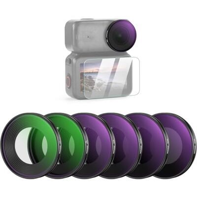NEEWER ND Filtro Juego Compatible con dji Osmo Nano (ND8/16/32/64/UV/CPL), Filtro Objetivo Rosca para Action CAM, Accesorios Vidrio Óptico Multicapa con Protector Pantalla de Vidrio Templado, 6 Packs NEEWER ND Filtro Juego Compatible con dji Osmo Nano (ND8/16/32/64/UV/CPL), Filtro Objetivo Rosca para Action CAM, Accesorios Vidrio Óptico Multicapa con Protector Pantalla de Vidrio Templado, 6 Packs