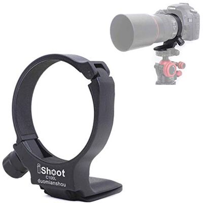 iShoot Soporte para collar de lente de cámara, soporte de anillo de montaje para trípode compatible con Canon EF 100 mm f/2.8L Macro IS USM, placa de liberación rápida integrada Arca Swiss tipo 55 mm de iShoot Soporte para collar de lente de cámara, soporte de anillo de montaje para trípode compatible con Canon EF 100 mm f/2.8L Macro IS USM, placa de liberación rápida integrada Arca Swiss tipo 55 mm de