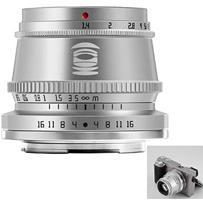 TTARTISAN 35mm F1.4 Objetivo de cámara APS-C MF compatible con cámaras E-Mount A5000 A6400 A6500 A6600 NEX A7 A7I A7R A7RIV A7S A7SI A7SII A9 y más. (plata) TTARTISAN 35mm F1.4 Objetivo de cámara APS-C MF compatible con cámaras E-Mount A5000 A6400 A6500 A6600 NEX A7 A7I A7R A7RIV A7S A7SI A7SII A9 y más. (plata)