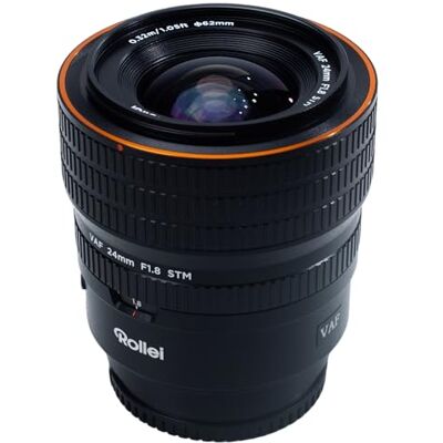 Rollei AF 24 mm F/1.8 Objetivo Fotograma Completo para Sony FE con Autofoco STM Cuerpo de Metal 477g Compatible con APS-C FX30/ZV-E10/A6000–A6700/A5000/A5100 y Full Frame ZV-E1/FX3/A1/A9/A7 Series Rollei AF 24 mm F/1.8 Objetivo Fotograma Completo para Sony FE con Autofoco STM Cuerpo de Metal 477g Compatible con APS-C FX30/ZV-E10/A6000–A6700/A5000/A5100 y Full Frame ZV-E1/FX3/A1/A9/A7 Series