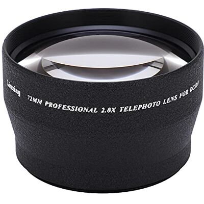 Topiky Teleobjetivo, teleobjetivo HD de Aumento 2X de 72 mm, teleconvertidor de aleación de Aluminio para Lente de cámara de 72 mm y Filtro de 82 mm Topiky Teleobjetivo, teleobjetivo HD de Aumento 2X de 72 mm, teleconvertidor de aleación de Aluminio para Lente de cámara de 72 mm y Filtro de 82 mm