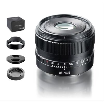TTARTISAN AF 40 mm f/2 para Montura E, Lentes de Formato Completo 40 mm f2 Prime para Montura FE (E, Negro) TTARTISAN AF 40 mm f/2 para Montura E, Lentes de Formato Completo 40 mm f2 Prime para Montura FE (E, Negro)