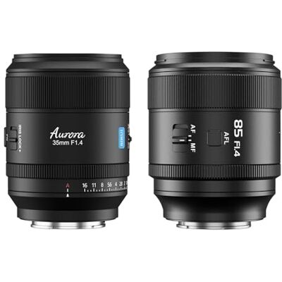 Sirui Aurora F1.4 Lente de formato completo con enfoque automático Set, 85mm de retrato de distancia focal fija & 35mm de gran angular de distancia focal fija para cámaras Nikon Z-Mount Z 5, Z 6, Z 7 Sirui Aurora F1.4 Lente de formato completo con enfoque automático Set, 85mm de retrato de distancia focal fija & 35mm de gran angular de distancia focal fija para cámaras Nikon Z-Mount Z 5, Z 6, Z 7